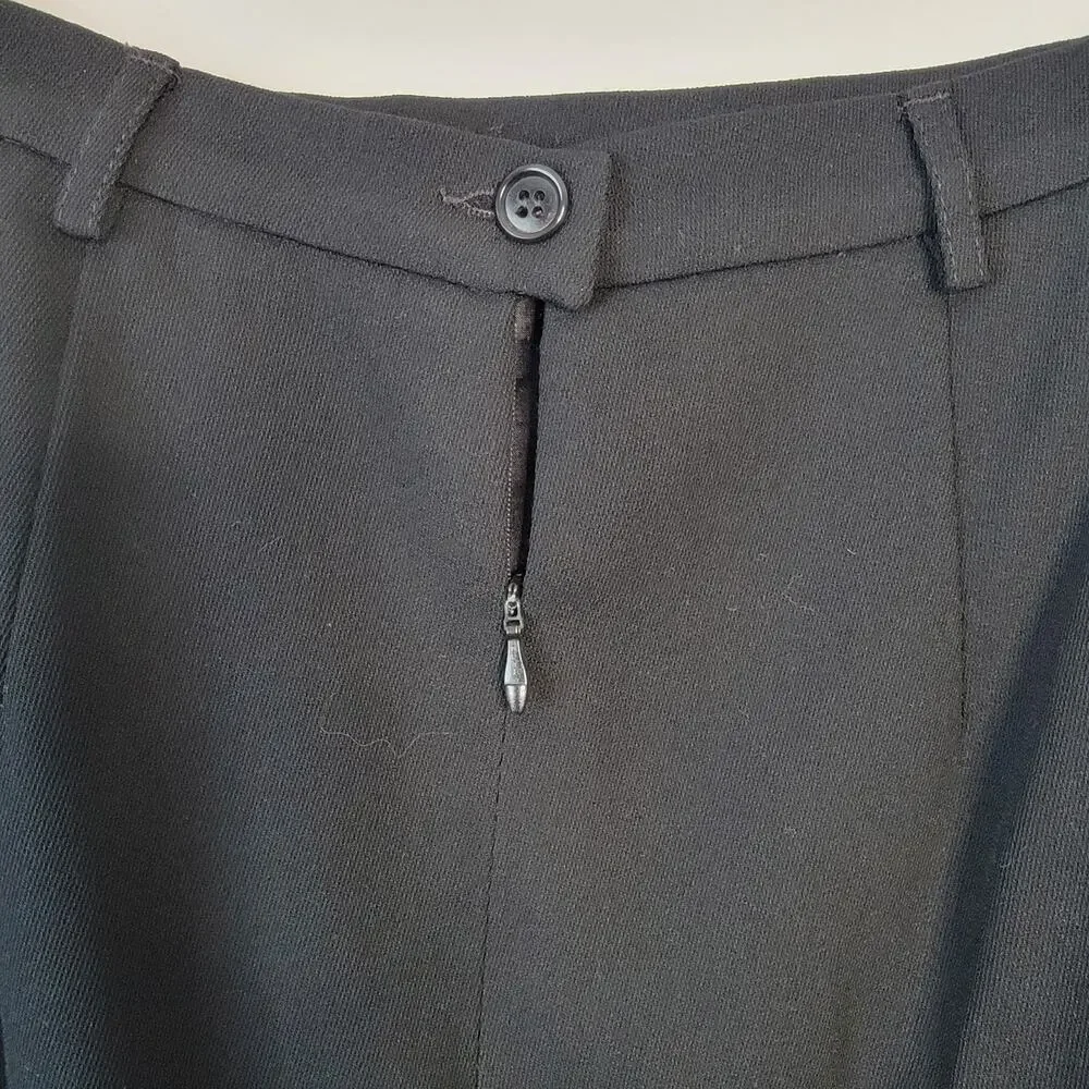 Pendleton VTG Black Wool Pencil Skirt 12 Made USA Timeless Professional Career